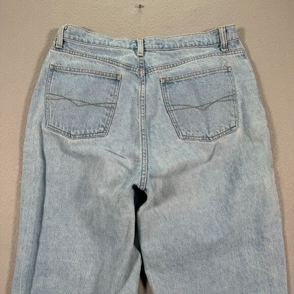 Vintage Anchor Blue Denim Jeans Womens 15/16 Blue Light Wash Loose Straight Leg - Picture 5 of 13
